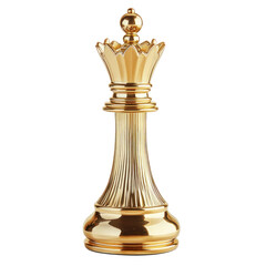golden king of chess isolated on white background