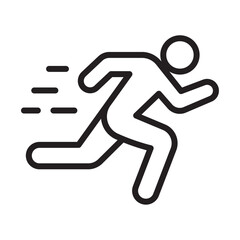 Sprint icon Thin line illustration