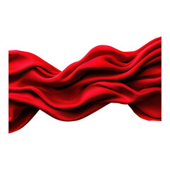 Vibrant red fabric waves creating a dynamic and elegant motion sensation. Perfect background for design projects and creative concepts.