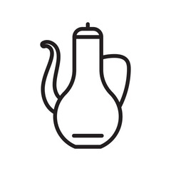 Teapot icon Thin line illustration