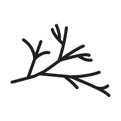 Fototapeta premium wood branch icon Thin line illustration