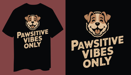 Pawsitive Vibes Only - Vintage Cat Lovers T-Shirt