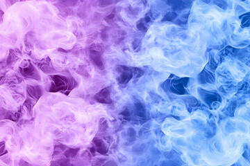 Fototapeta premium Abstract Pink and blue smoke creating dynamic effect, ideal for creative backgrounds. Generative AI