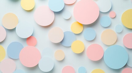 Pastel Circles Abstract Background Design