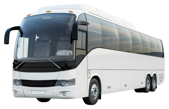 PNG Real short coach bus transportation vehicle modern.