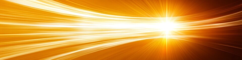 Abstract Golden Background, Flowing Shapes And Intense Sunlight, Vibrant And Saturated colors Image
