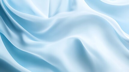 Naklejka premium Soft Blue Silk Fabric Draped Elegantly