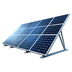 solar panels on white background