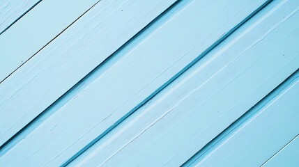 Fototapeta premium Diagonally Arranged Light Blue Painted Wooden Planks