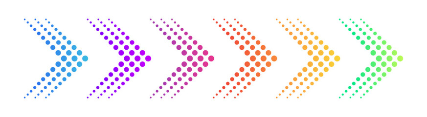 Dotted arrows. Arrows icons set. Arrow icon. Arrow vector collection. Arrow Cursor Vector illustration. Dotted cursor