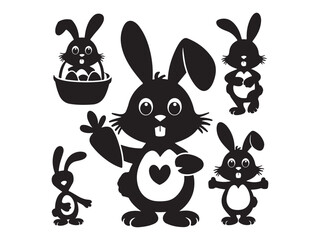 easter bunny and eggs