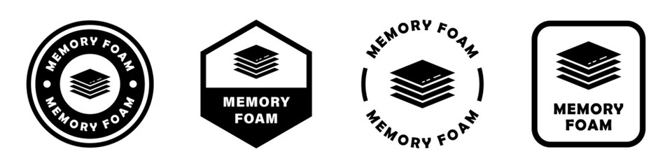 Memory foam - vector signs for pillow or mattress.
