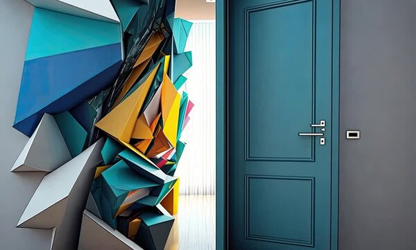 Detail of an abstract door