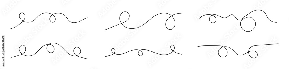 Poster wavy line art. thin line wavy abstract illustration.. abstract lines. thin line set. lines collectio