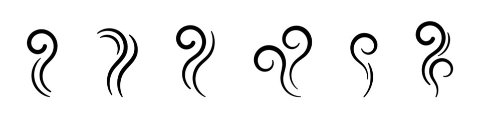 Smoke vector illustration. Smoke silhouette. Steam symbols. Smoking and steaming silhouettes © Jocelyn_Flores