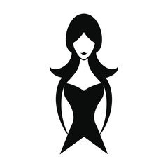 girl in black silhouette design
