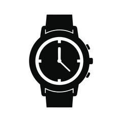 wrist watch vector illustration silhouette design on a white background