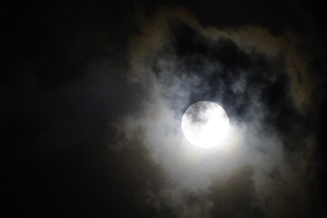 The moon on February 12, 2025 in the sky of Fortaleza Ceará, Brazil.