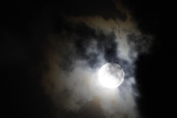 The moon on February 12, 2025 in the sky of Fortaleza Cear&aacute;, Brazil.