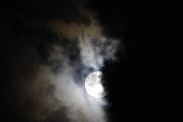 The moon on February 12, 2025 in the sky of Fortaleza Ceará, Brazil.