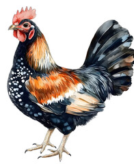 PNG An isolated capercaillie illustration watercolor chicken.