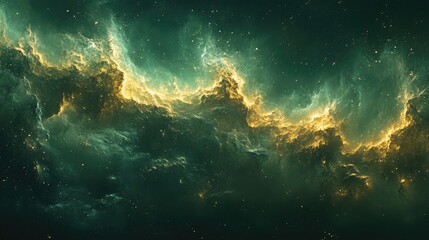 Fototapeta premium Abstract nebulae in deep space, cosmic clouds, vibrant colors, interstellar dust. Possible use Desktop wallpaper, science fiction background