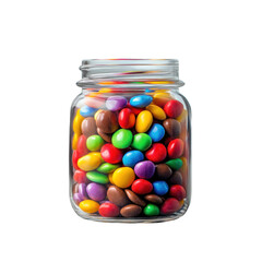 colorful jelly beans in a glass jar