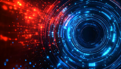 Background gaming abstract neon sci-fi themes cyberpunk red and blue dynamic technology wallpaper