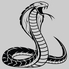 Fototapeta premium a snake coiled up silhouette vector design art and illustration 