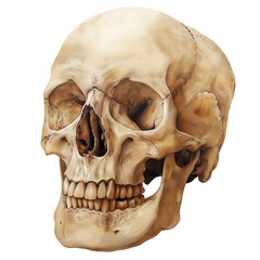 Realistic PNG Skull drawn illustration