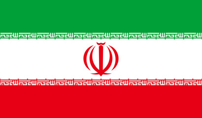 Iran national flag. Illustration on white background