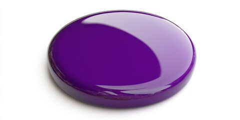A mesmerizing, deep-purple oval with a glossy finish that catches the light beautifully, its smooth edges exuding elegance and mystery. (137 characters)