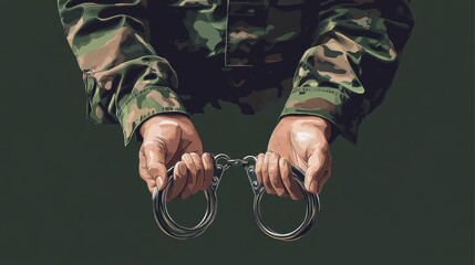 Hands holding handcuffs symbolize justice, incarceration, and law enforcement challenges.