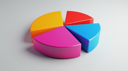 Set of the graphs. Bar charts and pie charts.