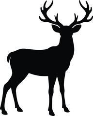 Fototapeta premium deer silhouette vector illustration