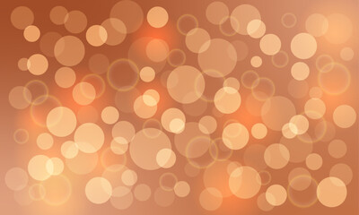 Soft orange background with bokeh effect. Vector illustration