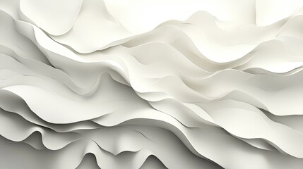 Obraz premium Abstract white wavy surface background for design inspiration