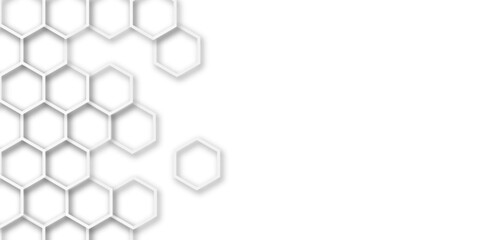 Abstract 3d silver hexagon line pattern texture honeycomb Geometric concept movement illustration rendering graphic design use for banner, wallpaper, vector illustration.
