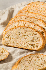 Fototapeta premium Organic Sliced Whole Wheat Tuscan Bread