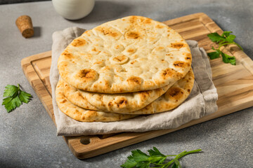 Homemade Warm Buttery Indian Naan Bread