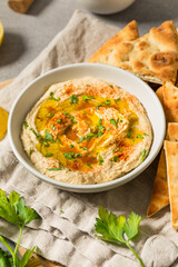 Homemade Creamy Mediterranea Chickpea Hummus