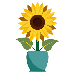Obraz premium sunflower in a vase vector