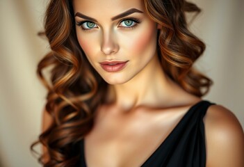 Fototapeta premium Glamorous woman in evening gown
