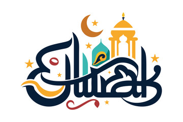 Eid Mubarak  Trendy Vector.