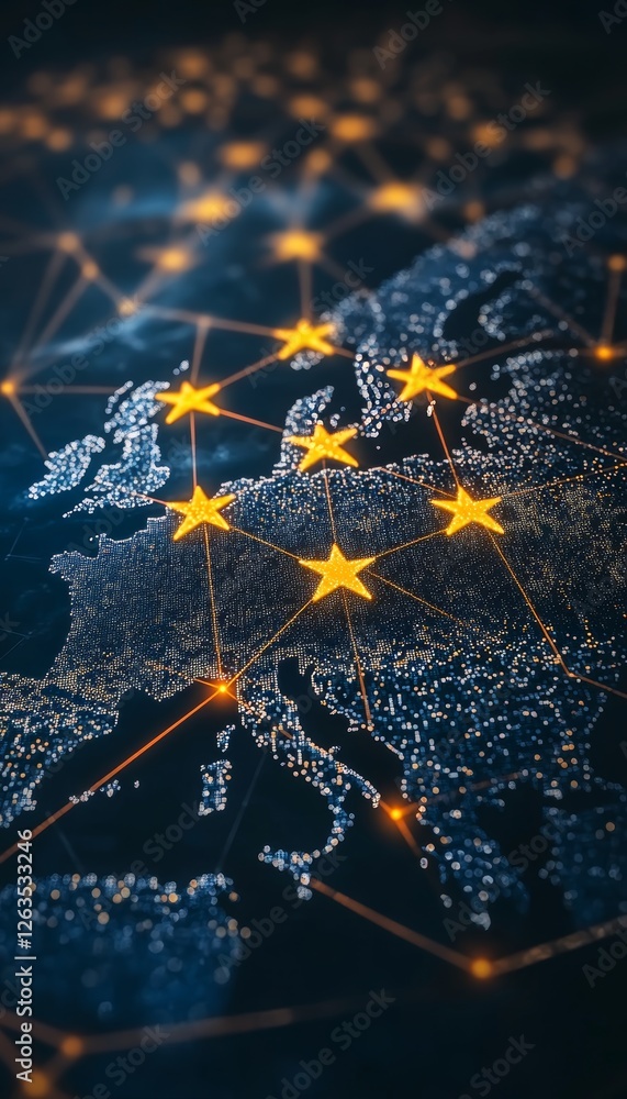Poster digital constellation of europe network, connectivity, and data integration across the eu