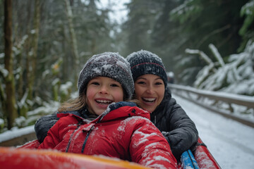 High-Tech Bobsled on a Frozen Track