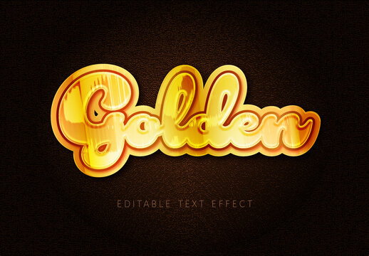 Gold And Yellow Golden Font Shine Luxury Text Effect