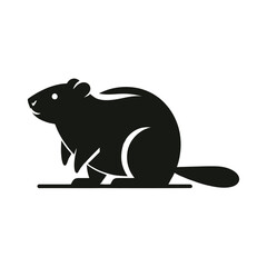 silhouette of a beaver