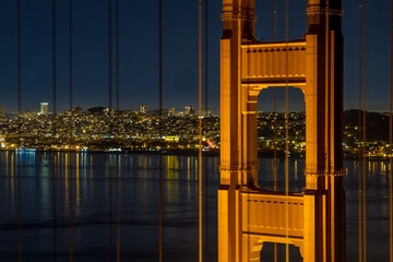 North Tower of the Golden Gate with SF behind