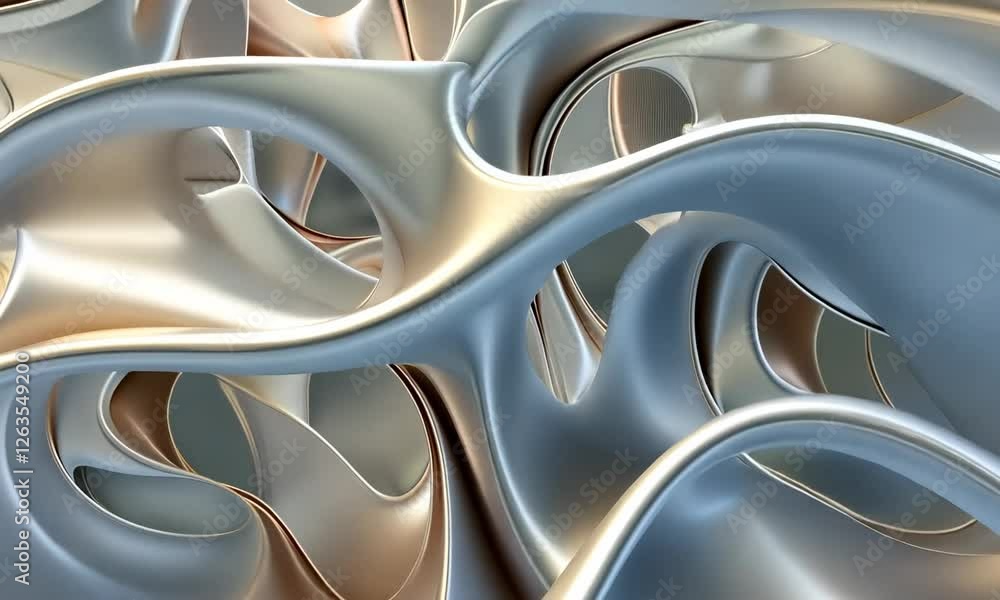 Poster abstract pattern with intertwining lines and shapes, resembling a modern art piece